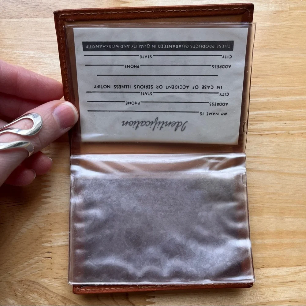 AMERICAN BELTING by BOSCA Italian Leather Bifold Wallet w/ Removable I.D. Insert
